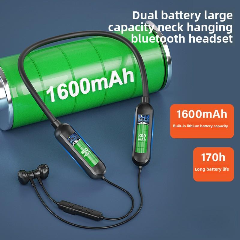 Новая беспроводная Bluetooth-гарнитура с подвеской на шею для музыки, игр, спорта, полувкладыши, тяжелые басы, стерео Bluetooth-гарнитура