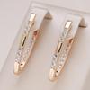 Fashion V-shaped Geometric Zircon Drop Earrings for Women Party Daily Earrings Jewelry ARI