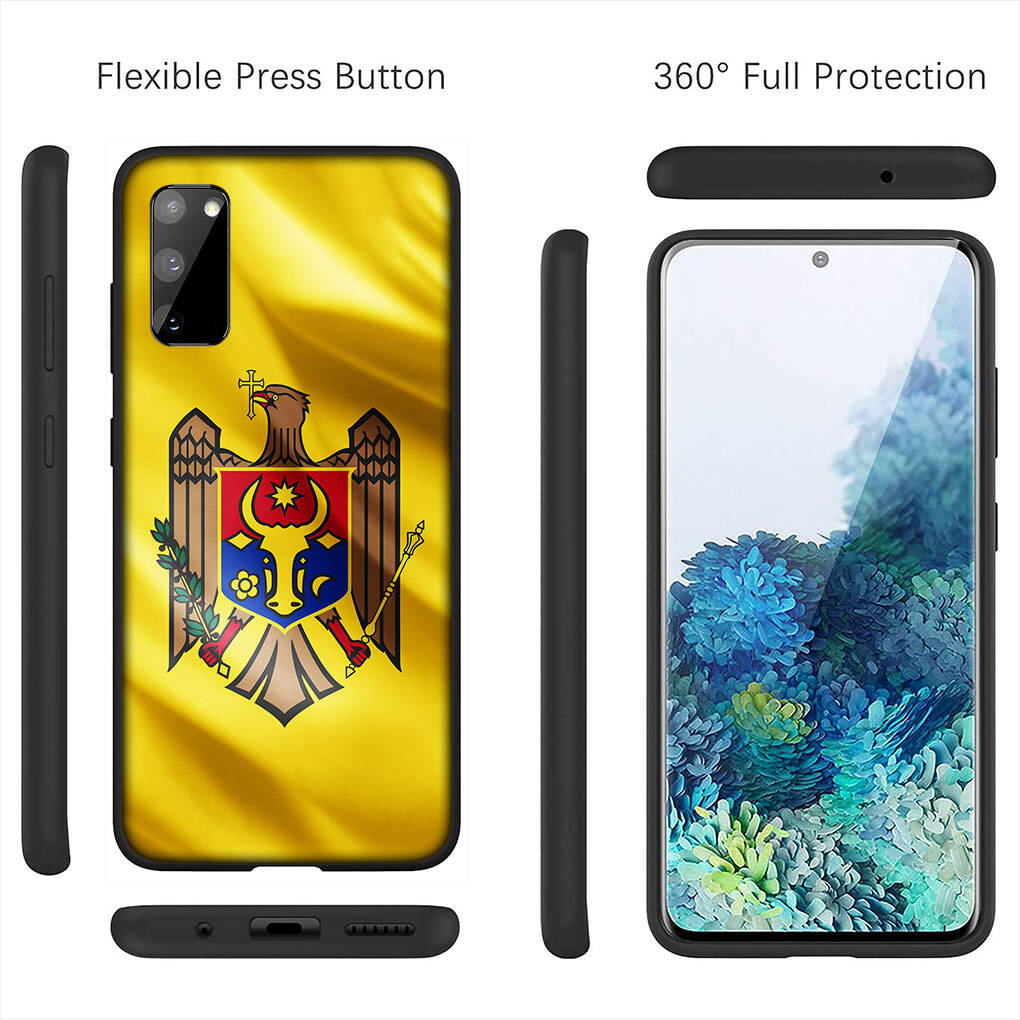for iPhone 17 16 15 Xiaomi Poco F7 F8 X7 X6 X5 F5 C85 C75 C71 M8 Redmi Note 14 13 12 11 Pro Max 14C 13C 15C A3 A4 9C Phone Case Moldova Flag Cover