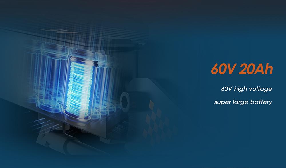 Склад EU Электросамокат KuKirin G4 2000W60V20Ah, Макс. запас хода 75 км, Макс. скорость 70 км/ч, 11-дюймовые вакуумные шины для бездорожья
