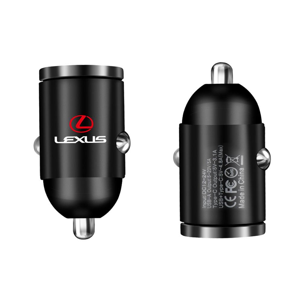 Car Charger USB Type-C Fast Charging Adapter Auto Accessories For Lexus IS IS250 IS250C IS300 IS300C IS350 IS350C F SPORT RX GXFP0