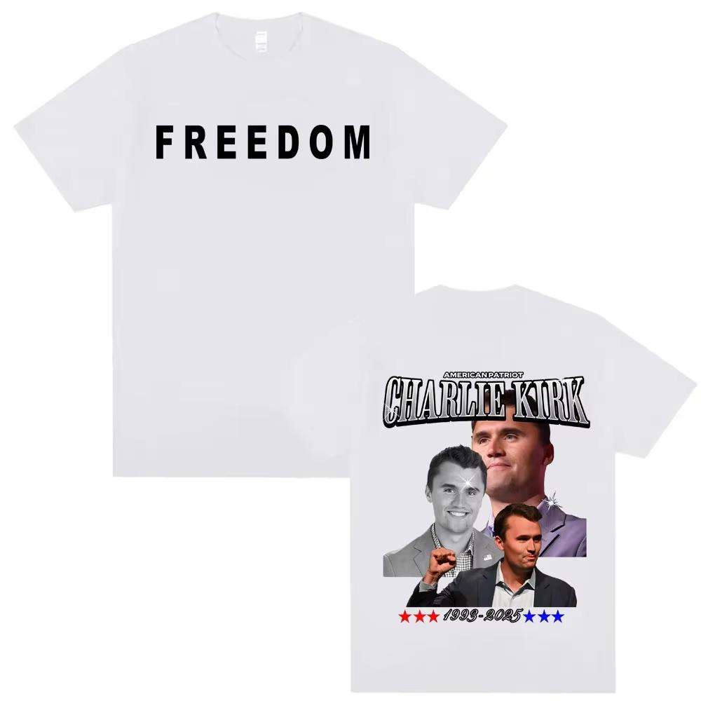 Prayers Up for Charlie Kirk Memorial T Shirt Men's Women Fashion Aesthetic Classic T-shirt High Quality Oversized Loose T-shirts