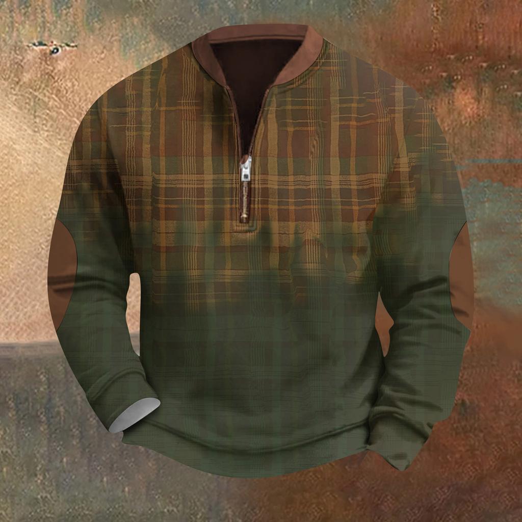 Men's Retro Casual Gradient Printed Sweatshirt