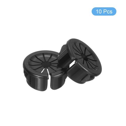uxcell 10-Piece Grommet Cable Bushing, 22mm Mounting Diameter, Wire Hole Cap, Petal-Shaped Round Nylon, Wire Protection for Electrical Appliances, Aut