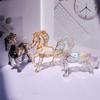 2026 Zodiac Horse Statue Feng Shui Collection Crystal Light Luxury Horse Sun Catcher Ornament Home Desktop Decoration