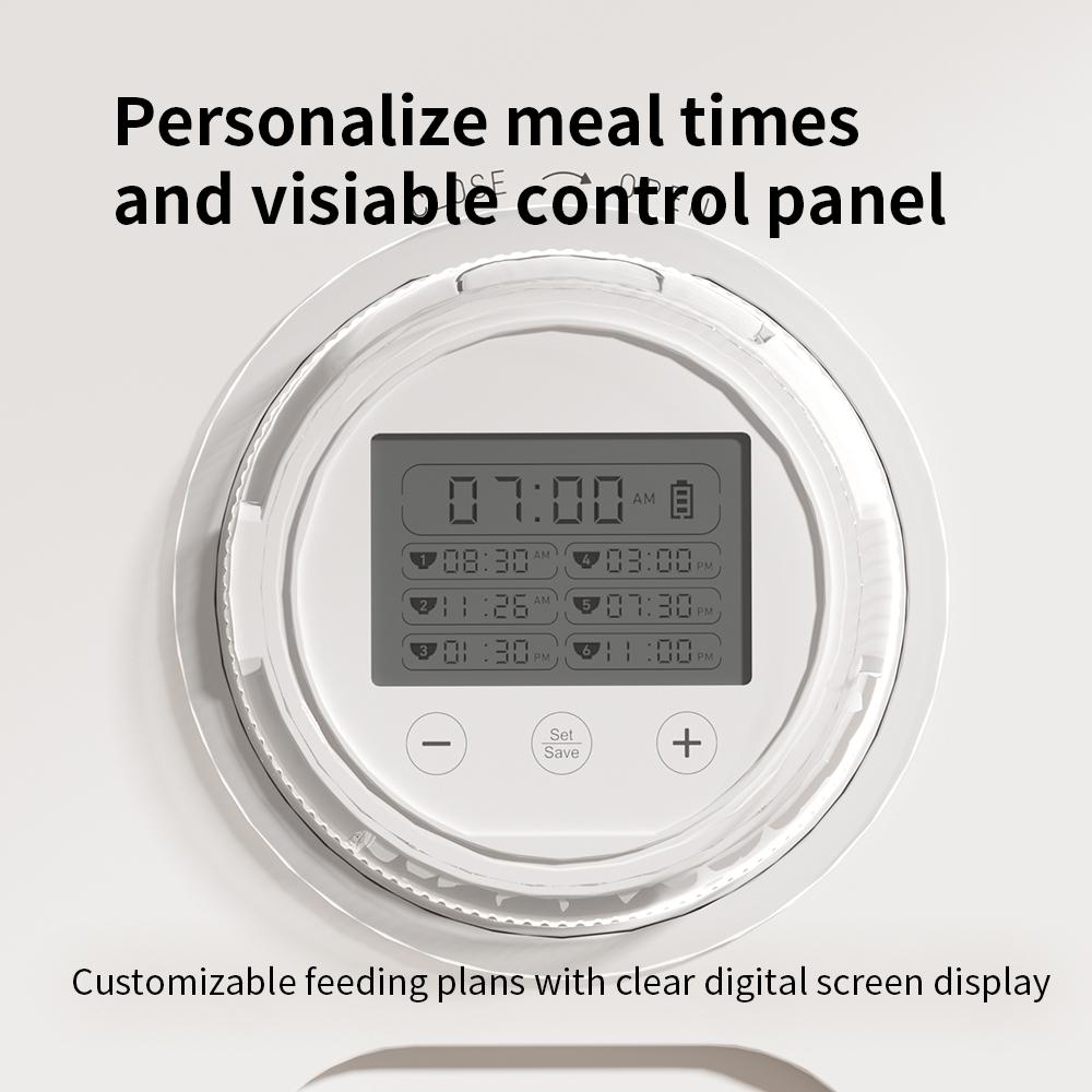 Умная автоматическая кормушка для домашних животных Диспенсер для влажного и сухого корма 6 приемов пищи Умная кормушка для кошек Диспенсер для сухого корма Для кошек Собак Домашних животных Миска