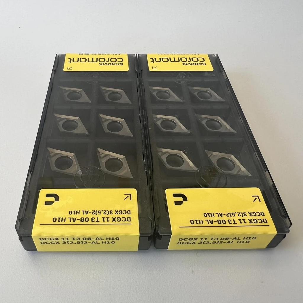 Оригинальная твердосплавная пластина Sandvik / DCGX11T308-AL H10 для токарного станка с ЧПУ, 10 шт.