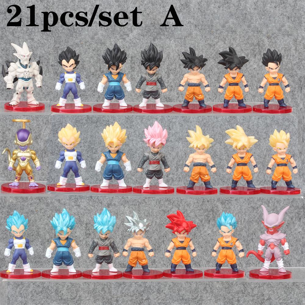 Набор Dragon Ball 8-21 шт. Супер Сон Гоку Веджета Броли Буу Фигурка Действия Аниме Фигурки Модель Ультра Инстинкт Подарки Игрушки Z Круг Сенсорное Сжатие
