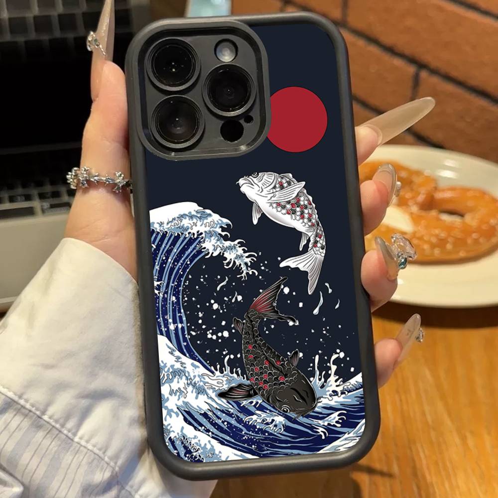 Япония Токио Осака Канагава Чехол для телефона Для iPhone 17 16 15 14 13 12 11 Pro Plus Max Мягкий ТПУ Защита камеры-лестницы Мягкая крышка