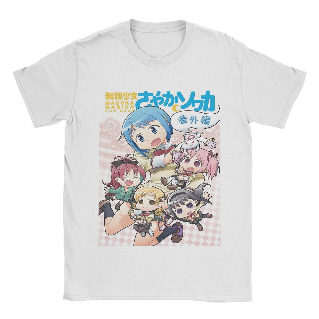 Новинка Puella Magi Madoka Magica Аниме (2) Футболка унисекс хлопковая с коротким рукавом с круглым вырезом летняя одежда