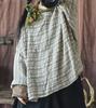 Women Linen Vintage T-Shirts Autumn Long Sleeve Loose Clothes Fall Casual Female T-Shirts