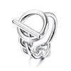 Lokaer Stainless Steel OT Geometric Abstract Fashion Party Ring Personalized Charm Waterproof Jewelry For Women New R23003