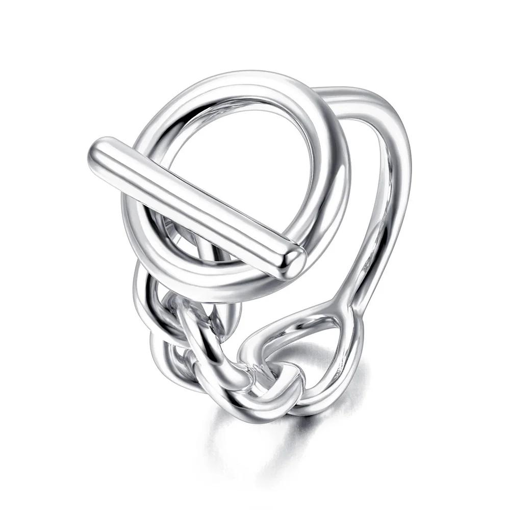 Lokaer Stainless Steel OT Geometric Abstract Fashion Party Ring Personalized Charm Waterproof Jewelry For Women New R23003