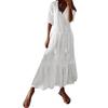 Богемное летнее макси-платье женское свободное пляжное платье-сарафан длинное с V-образным вырезом для путешествий
