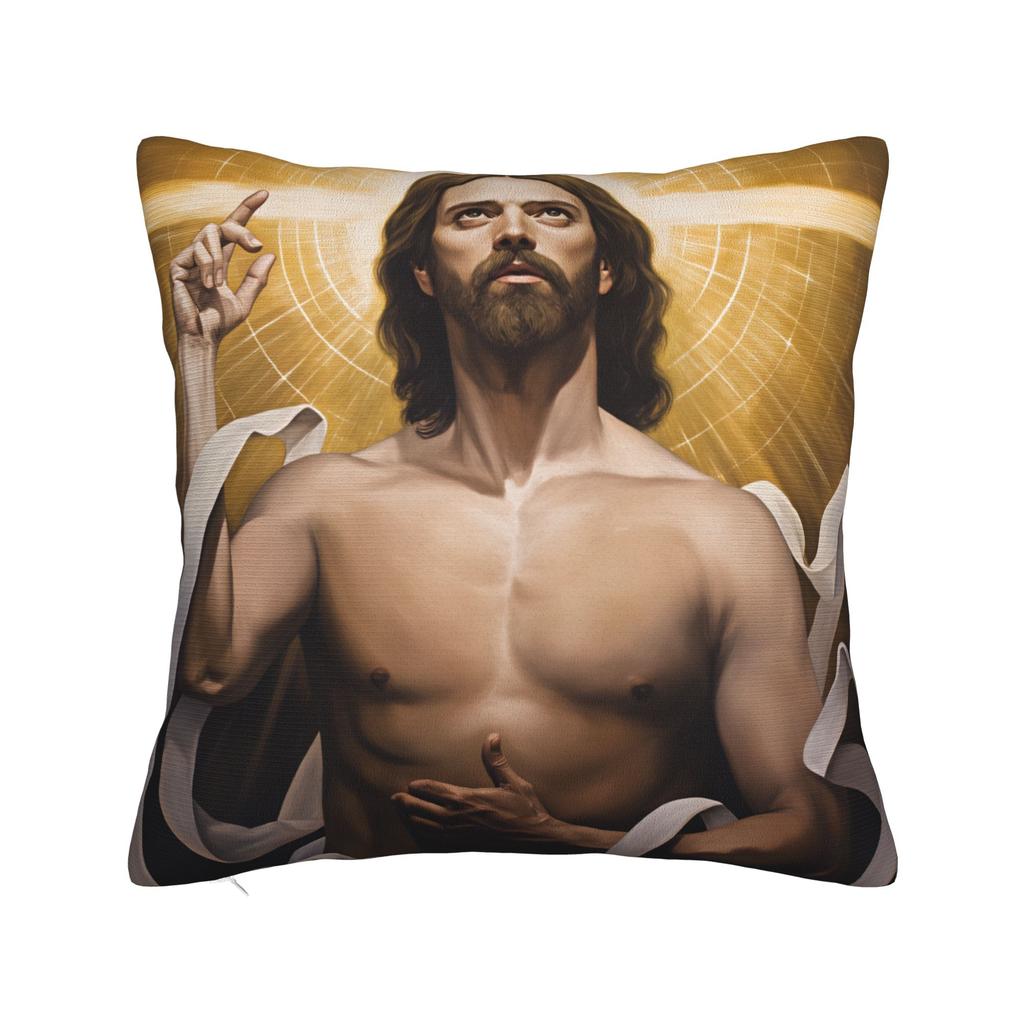 Cristo Jesus Pillow Case Print Pillow Cover For Chair Sofa Home Decor Retro Trendy Pillowcases