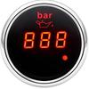 52mm Digital Car Gauge Red backlight Oil Pressure Gauge 0-10bar With 1/8 NPT Pressure Sensor Flashing Alarm For 12V 24V Car Boat