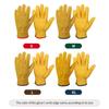 Leather Work Gloves for Men and Women Cowhide Gloves with Elastic Cuff Winter Warm Gloves for Wood Cutting  Construction  Truck Driving  Gardening  Y