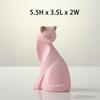 2 шт. Статуэтка розового кота, геометрическая скульптура кота, художественная статуэтка животного, современные украшения для дома, статуэтка животного, скульптура из смолы для домашнего офиса, подарок