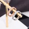 2019 Korean Chic Titanium Stainless Steel Sand Pressed Ring for Women