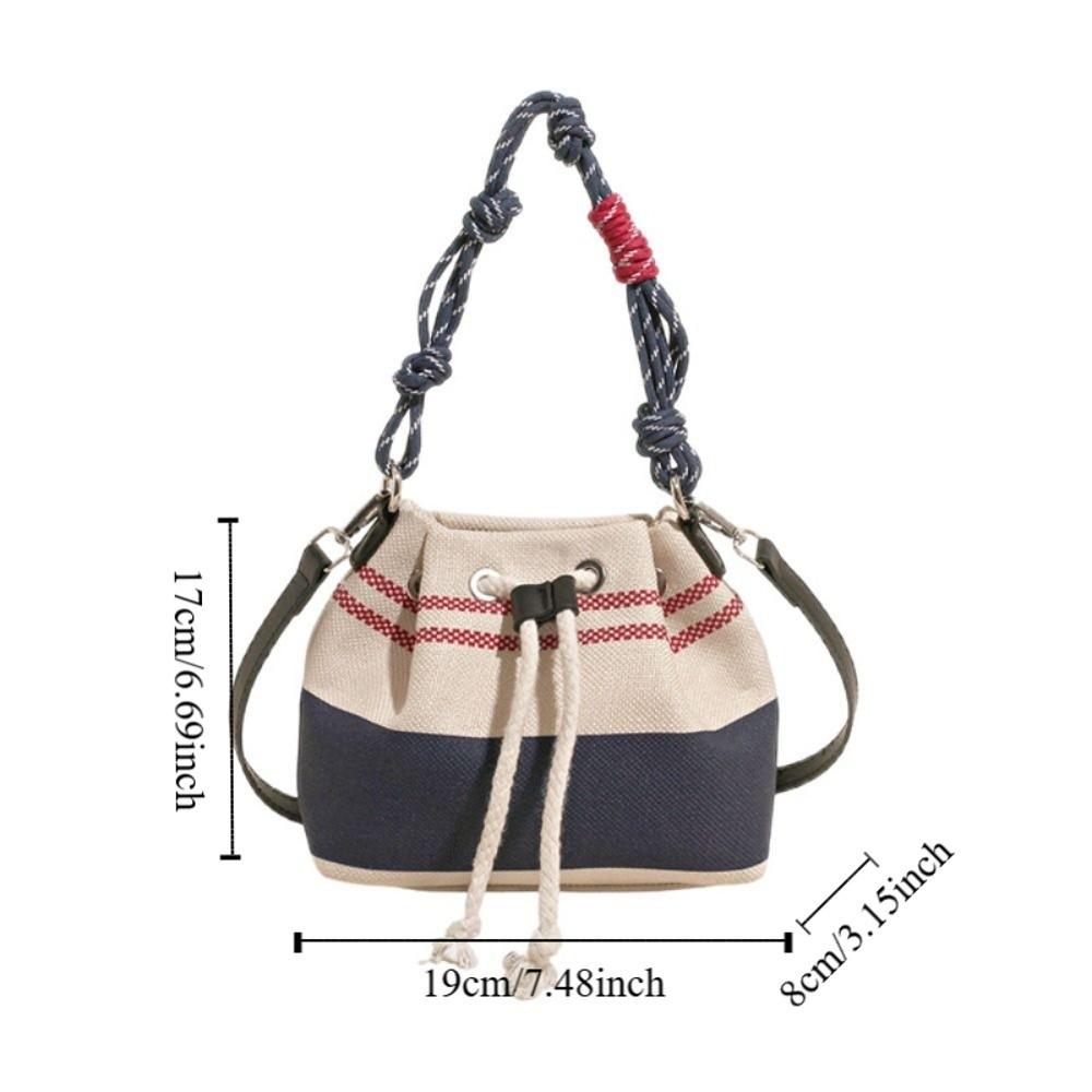 Purse Retro Canvas Bucket Bags Crossbody Bag Drawstring Bucket Bag  Girls