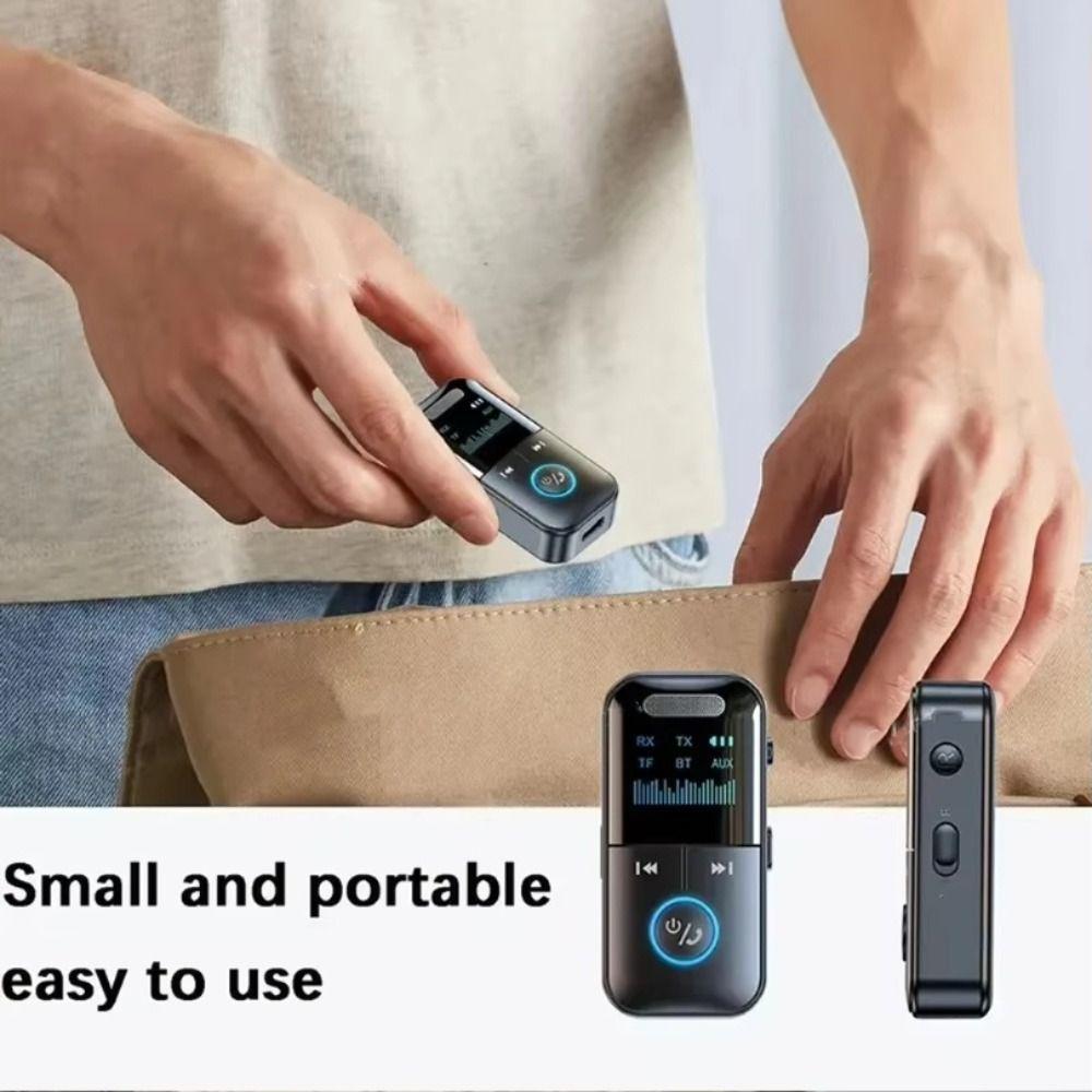 Stereo Music Bluetooth Audio Receiver 3.5MM AUX Wireless Adapter Wired Headphones