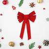 Рождественский красный тканевый бант, большой многоразовый DIY, рождественская елка, подарочная коробка, украшение венок, праздничный бант, товары для вечеринок