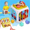 Детские игрушки, кубик Монтессори, 7 в 1, обучающая игрушка для малышей, красочные штабелируемые строительные блоки, тянуть за веревку, ранняя развивающая игрушка в подарок
