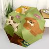 1pc Puppies Playtime Auto Open/Close Umbrella with One-Touch Button, Compact Folding Canopy, Sturdy 8-Rib Windproof Design -044