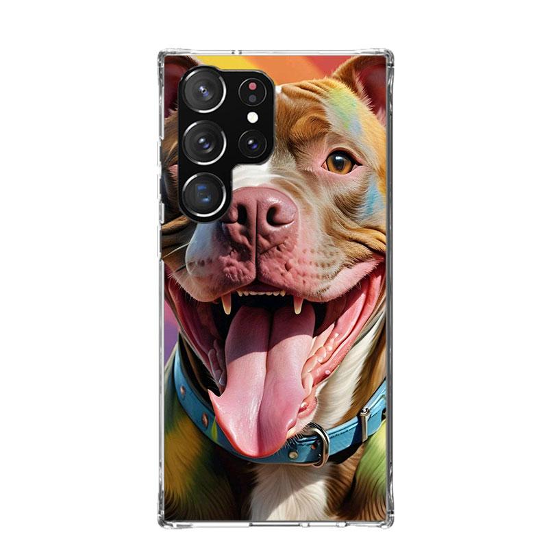 Pit Bull Pet Dog Pitbull Phone Case For Samsung Galaxy S26 S25 Edge S24 S23 FE S22 Ultra S21 Plus S20 + Fundas Cover Coque Galax