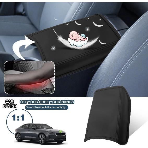 Ruiya Polestar 2 Armrest Cover 2021-2025 Polestar 2 Accessories Center Console Cover Auto Armrest Cover Protector Compatible with 2021 2022 2023 2024