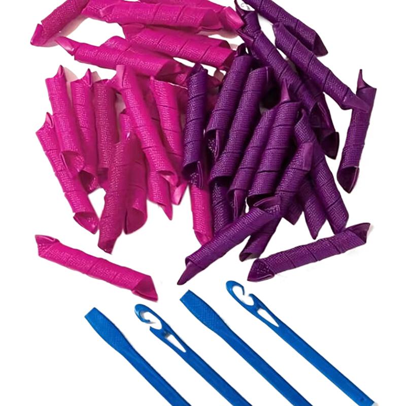 Набор бигуди для завивки волос без нагрева Создайте упругие спиральные локоны без теплового повреждения Безопасные простые в использовании крючки для легкой укладки Набор