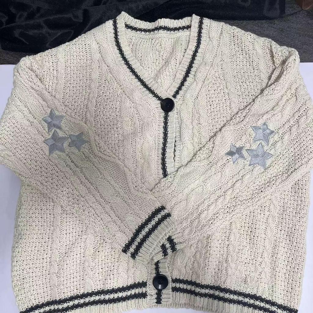 Женский вязаный кардиган Off-White с рукавами летучая мышь - Элегантный свитер с длинным рукавом для осени/зимы
