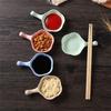 AEE4-Seasoning Plate Dressing Tomato Sauce Dish Kitchen Sauce Bowl Handle Plates Serving Saucers Bowl For Sauce