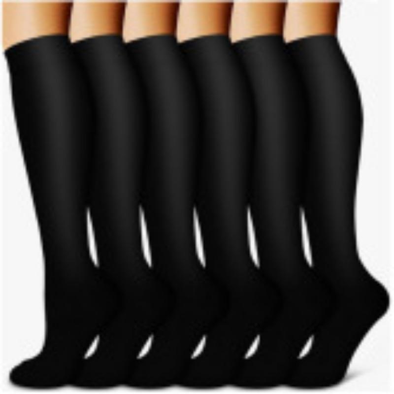 Calf Socks Women's Summer High Elastic Stockings Compression Socks Shaping Leg Socks European and American Sports Pressure Socks