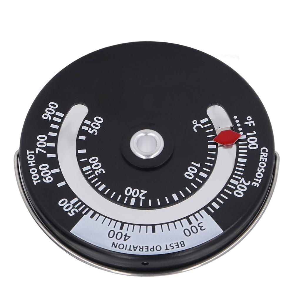 Magnetic Stove Thermometer 0‑500 Celsius Aluminum Alloy Dial Plate High Accuracy Thermometer Gauge for Fireplace