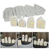 Silicone Atmosphere Decoration Lighting Mold 4 Grid House Shaped Candlestick Mould Gypsum Mould for Atmosphere Light