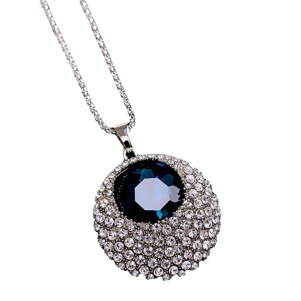 Винтажная цепочка с кулоном бренда BLUELANS NECKLACE Кулон инкрустирован кристаллами горного хрусталя