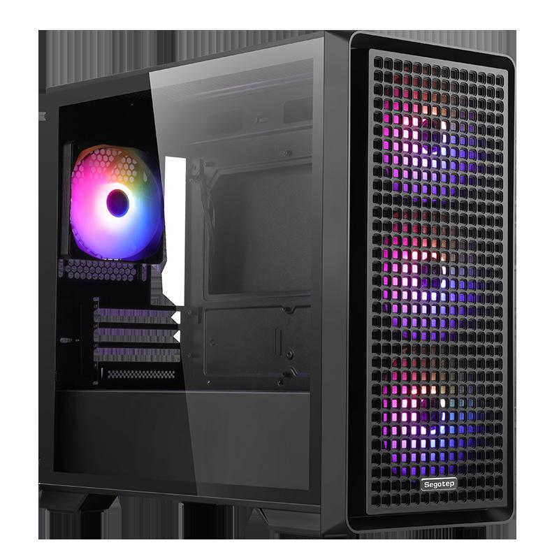 Xingu Fang 300 White MATX/ITX Desktop Case with 360 Water Cooling, Full-Side Transparency, and Dust Filter.