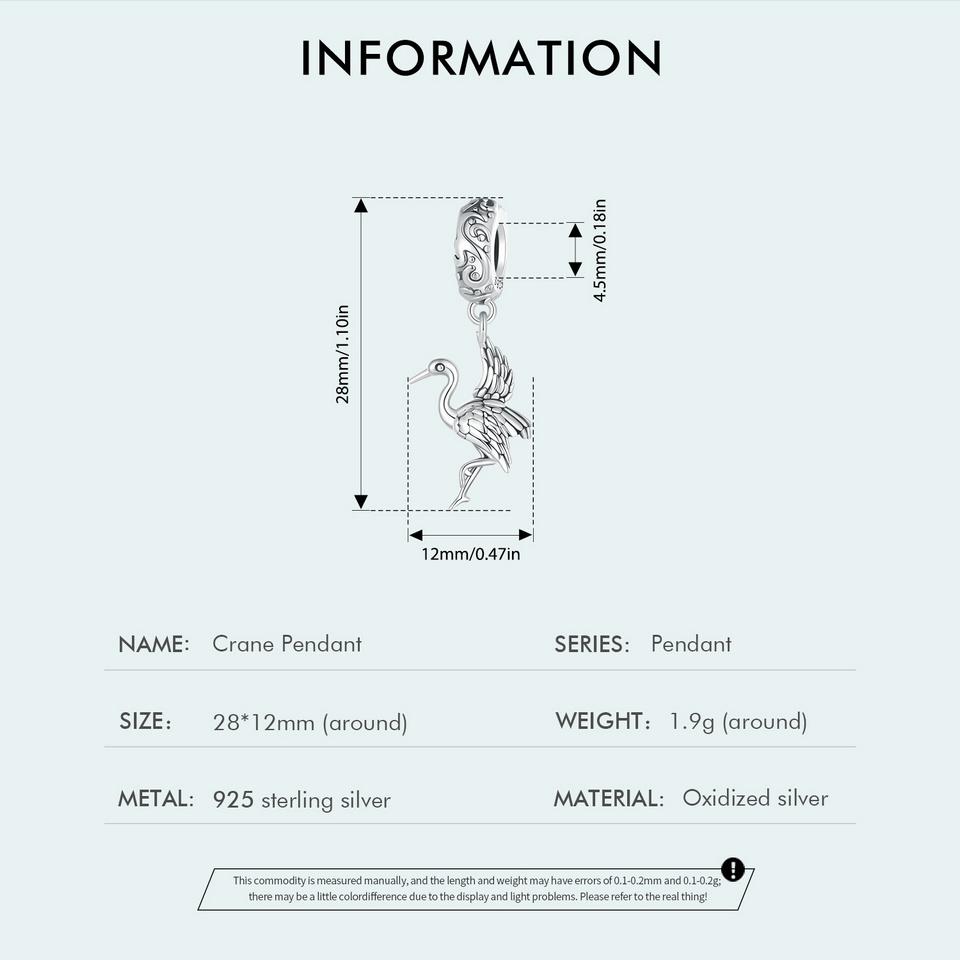 WOSTU Стерлингового серебра 925 пробы, белый орел, подвесная бусина, синий циркон, кулон, яркие подвески в виде рыси, бусины в форме кошки для женщин, браслет и ожерелье, ювелирные изделия