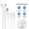 3.5mm Type-c Lightning In Ear Earphone Sport Earbud Control Speaker Wired 3.5mm Earphones Headset with Mic for Phone
