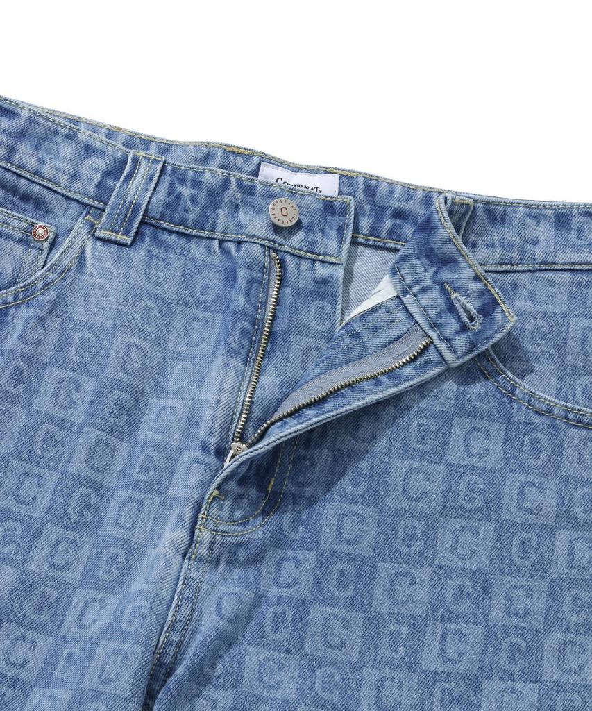 COVERNAT C Pattern Denim Regular Pants Blue