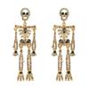 Women's Gothic Gorgeous Rhinestone Skeleton Dangling Earrings Halloween Retro Long Earrings Fashion Gift for HolidaysGood product