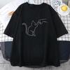 Cat Print T-Shirt for Men's Women Couple Casual Crew Neck Short-Sleeve Fashion Cotton T-Shirts Tops, Regular and Oversize Tees
