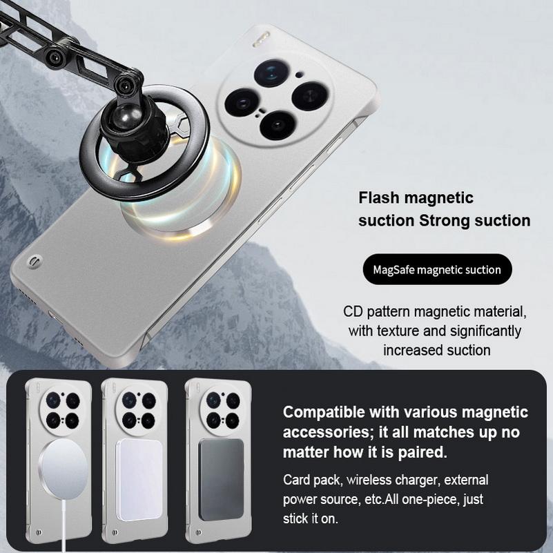 Тонкая рамка Магнитный чехол Magsafe для VIVO X300 Pro vivo x300 X200 Ultra X200s x200 Pro FE X100 Pro Защитная крышка для камеры