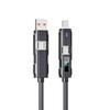 Mobile Phone Cable 2-In-2 66w Pd Fast Charging Usb C To Usb C To Iphone Suitable For Iphone Ipad Huawei Xiaomi Samsung Redmi