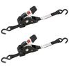 Automatic Retractable Lashing Belts, Ratchet Belts, 1.8m X 25mm, Set of 2, Secures Loads, Tie-Down Belts, Maximum Load Capacity: 180kg, Breaking Load