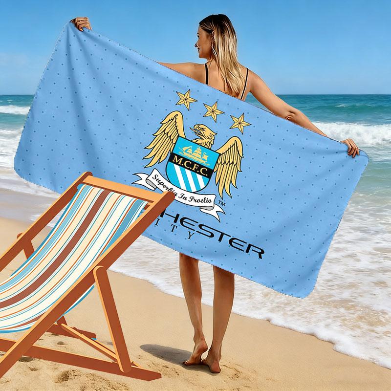 MCFC Print Beach Towel, Large Soft Quick Dry Towel for Beach Camping Swimming
