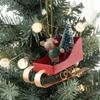 Украшение для дома Скандинавская Рождественская елка Сани Подвеска Деревенский Мини Сани Подвесной Орнамент Железное Искусство Рождественская Фигурка Украшения Игрушки