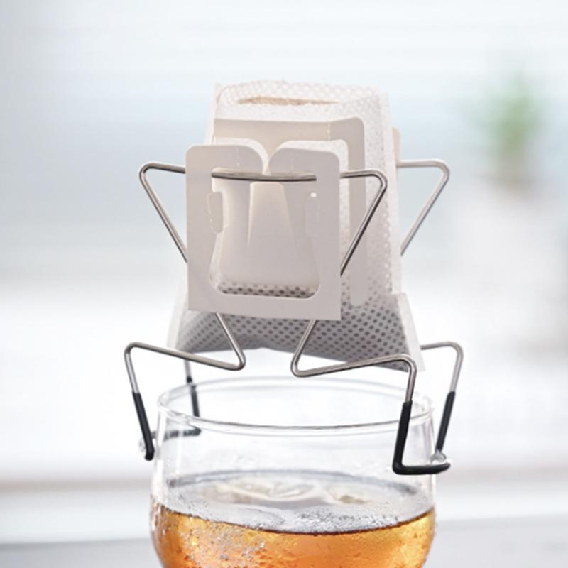 Держатель для дрип-пакетов для кофе из нержавеющей стали, для улицы, в японском стиле, подвесной держатель для кофейного фильтра с ушками, портативная подставка