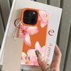 Чехол для телефона с рисунком цветка розовой лилии для iPhone 17 Pro Max 16 Plus 15 Pro 14 13 12 11 XR 17Air Мягкий чехол с текстурой личи